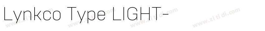 Lynkco Type LIGHT字体转换